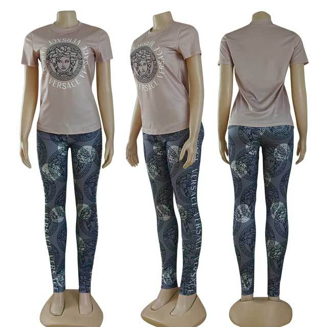 Short Sleeve Printed Jogger Set