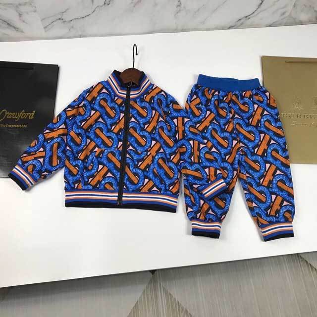 Printed Jacket Top Pants Set For Children