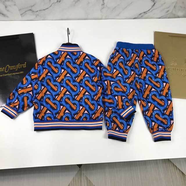 Printed Jacket Top Pants Set For Children
