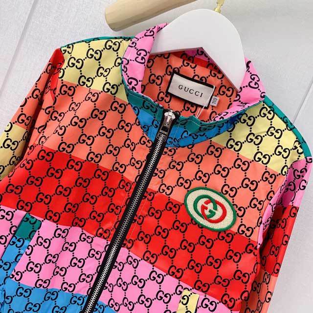 Children Printed Jacket Top Pants Set