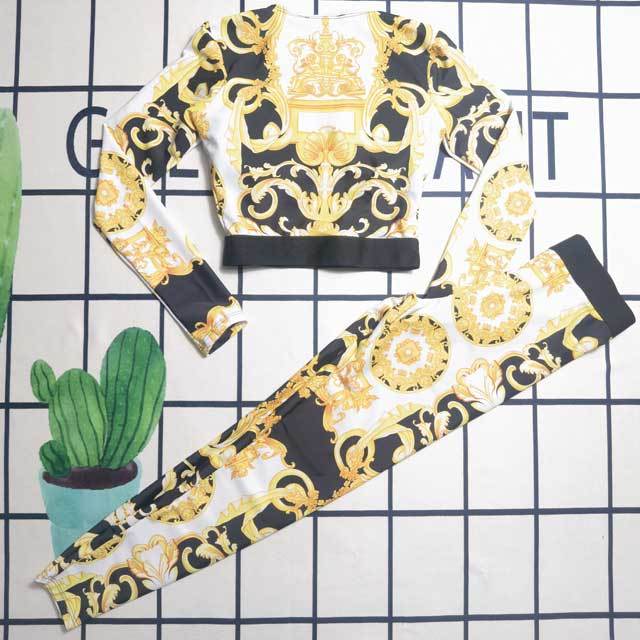 Long Sleeve Printed Skinny Jogging Suit