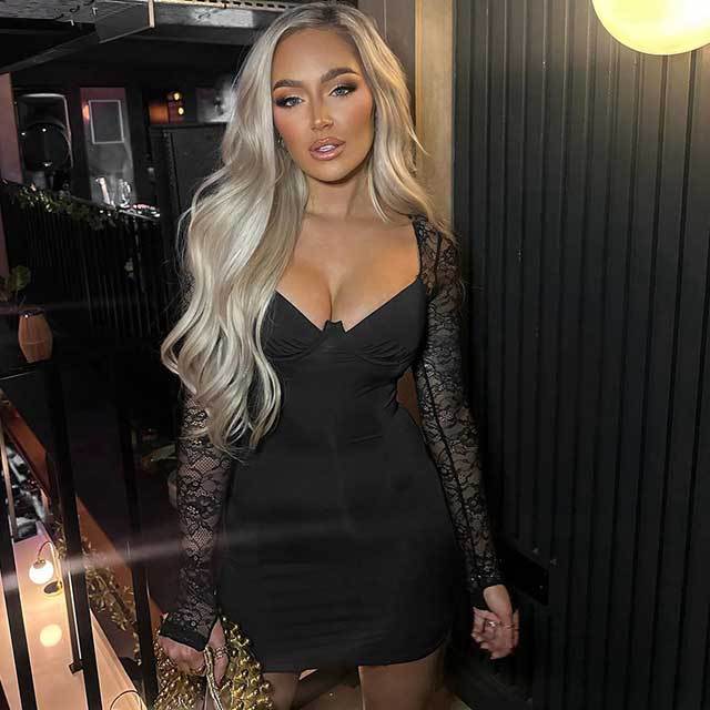 Lace Sleeve Bodycon Dress