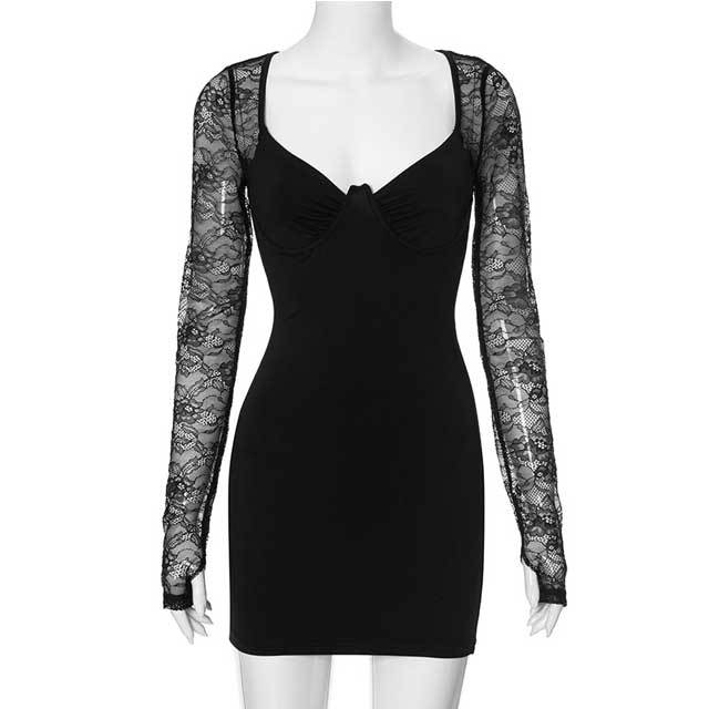 Lace Sleeve Bodycon Dress