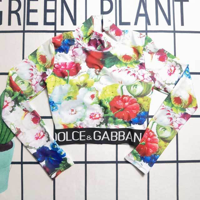 Floral Print Long Sleeve Jogging Pants Suit