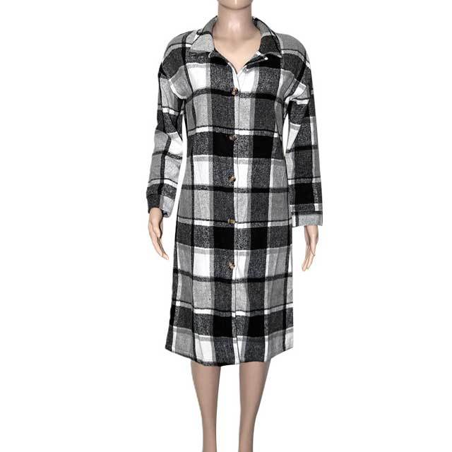 Casual Plaid Duster