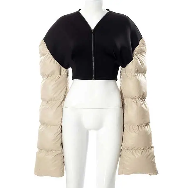 Puff Sleeve Bomber Jacket