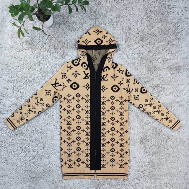 Fashion Letter Knit Cardigan Coat