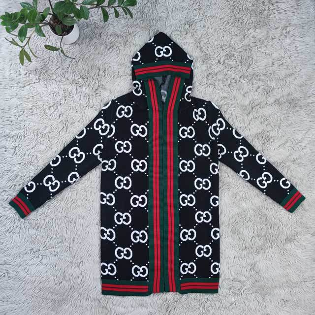 Fashion Letter Knit Cardigan Coat