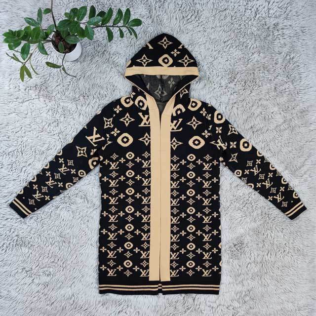 Fashion Letter Knit Cardigan Coat