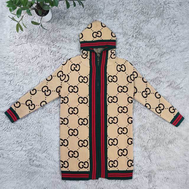 Fashion Letter Knit Cardigan Coat