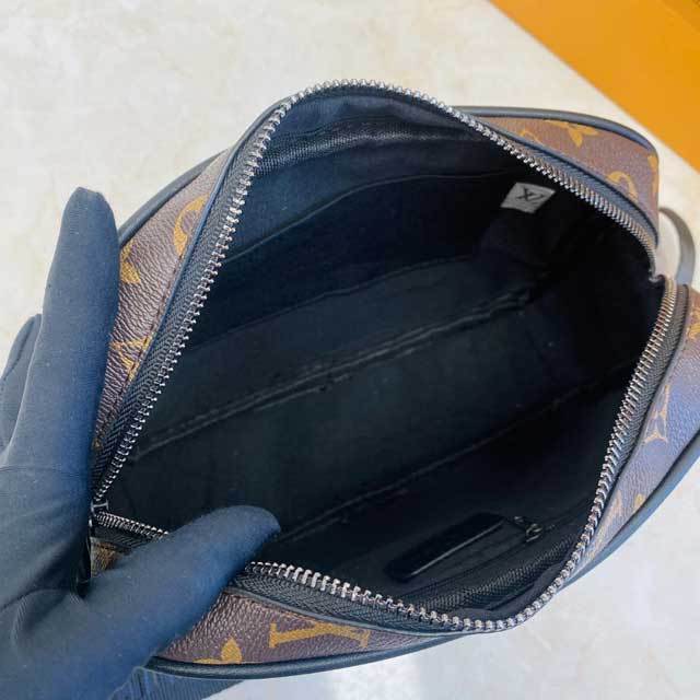Printed Leather Crossbody Bag For Men