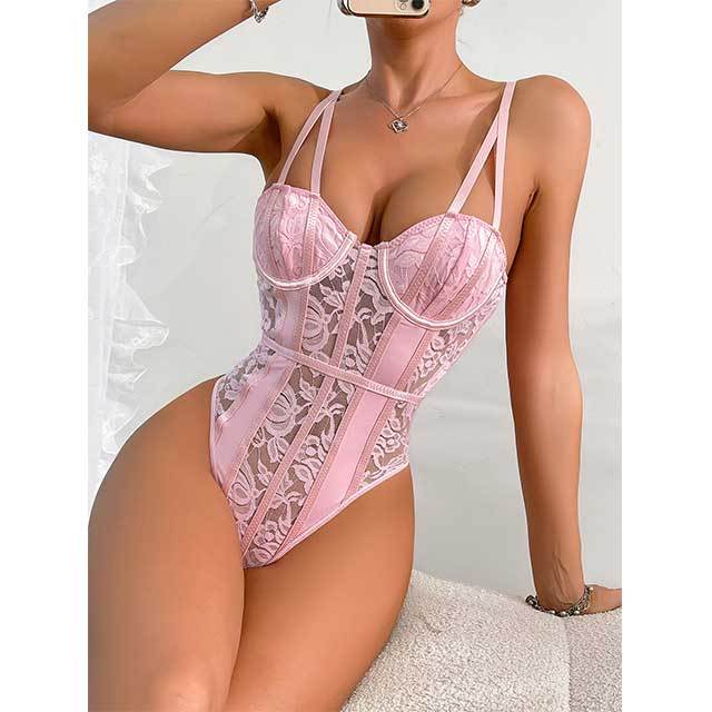 Cami Straps Corset Lace Lingerie Teddies