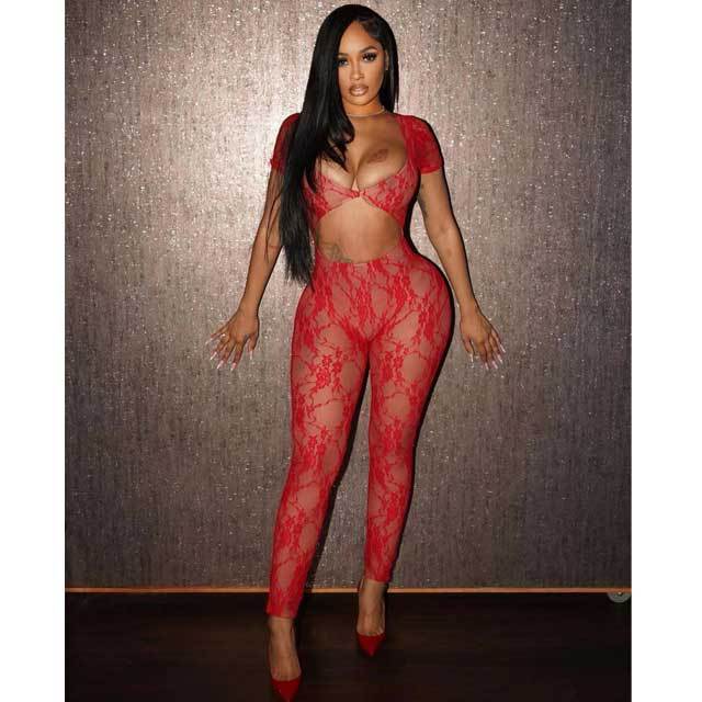 Lace Hollow Out Jumpsuit
