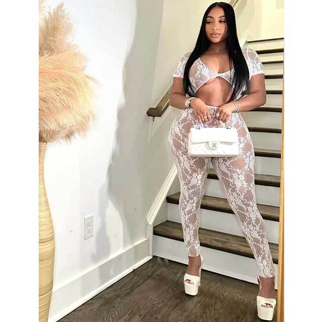 Lace Hollow Out Jumpsuit