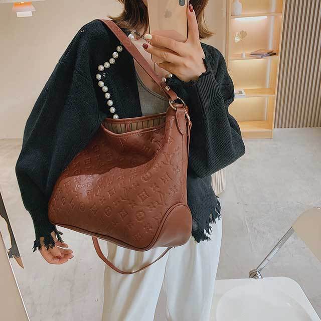 Leather Embossing Crossbody Bag