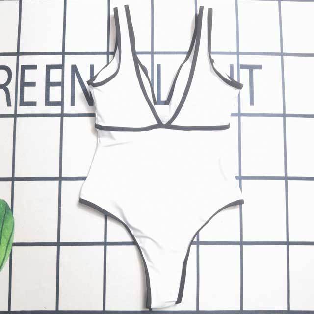 Deep V Sleeveless Sexy One Piece