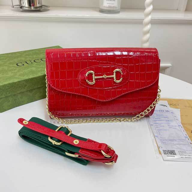 Stone Pattern Leather Messenger Bag