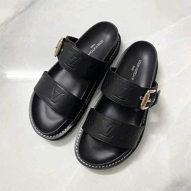 Open Toe Leopard Printed Flat Slides