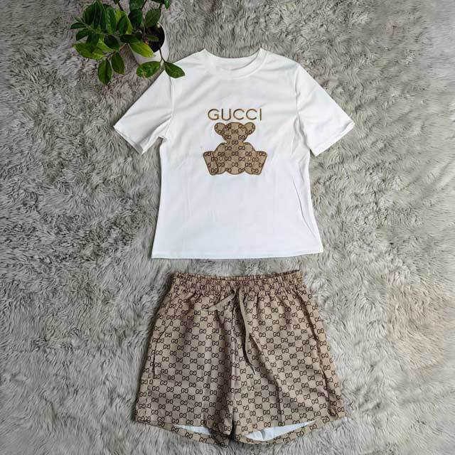 Embroidery Printed Casual Short Set