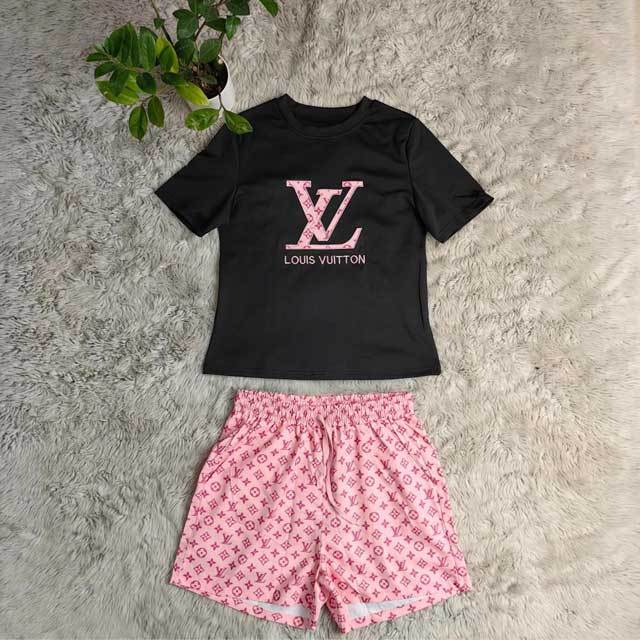 Embroidery Printed Casual Short Set