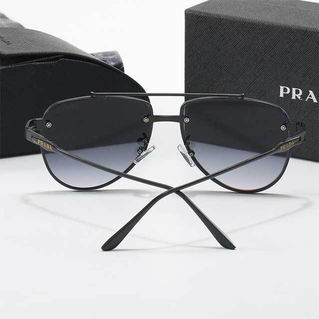 Retro Gradient Fashion Large Rimless Sunglasses