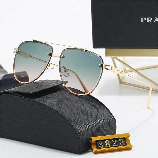 Retro Gradient Fashion Large Rimless Sunglasses