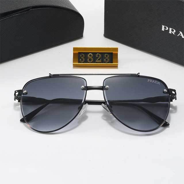 Retro Gradient Fashion Large Rimless Sunglasses