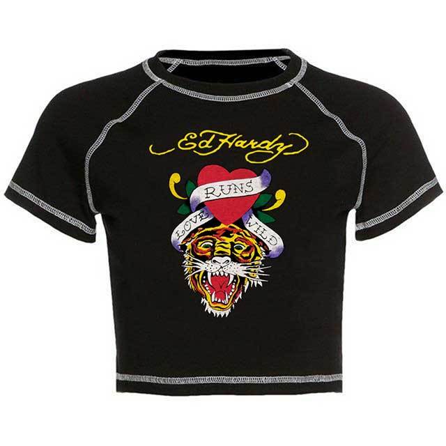 Casual Style O Neck Printed Crop Top