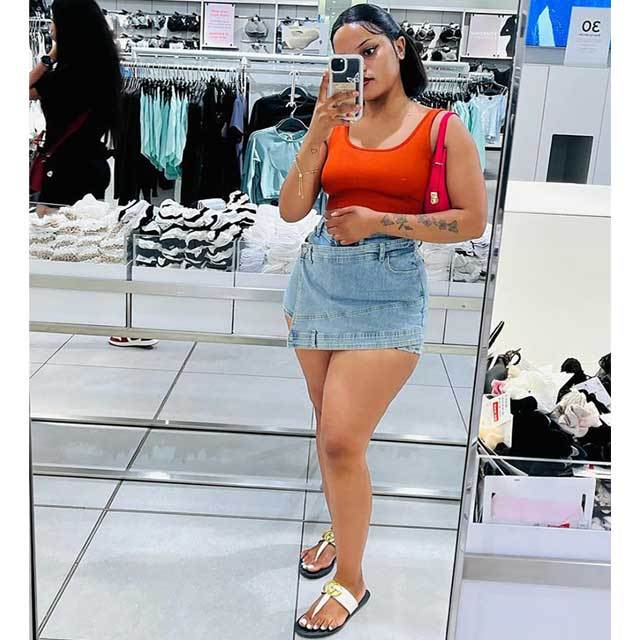 Irregular Denim Shorts Skirt