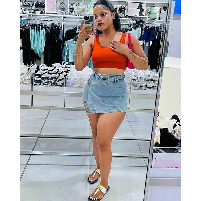 Irregular Denim Shorts Skirt