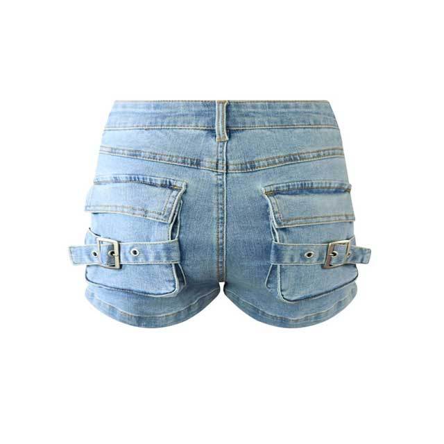 Multi Pockets Denim Cargo Shorts