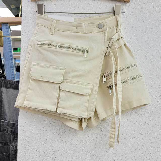 Multi Pockets Denim Cargo Shorts