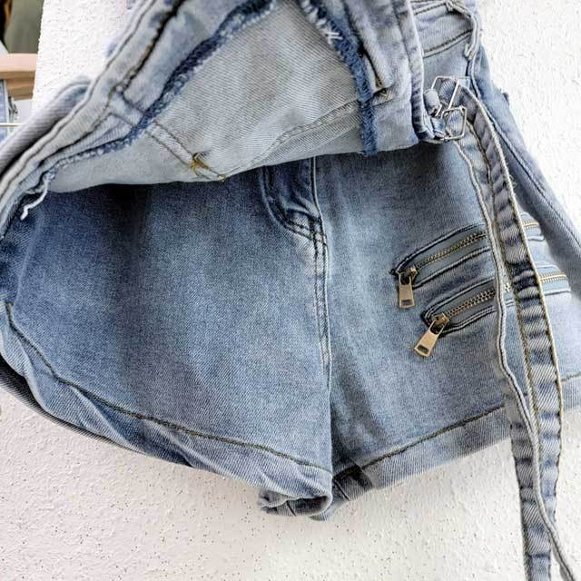 Multi Pockets Denim Cargo Shorts