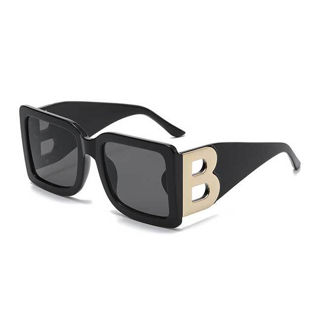 Vintage Style Large B Frame Sunglasses