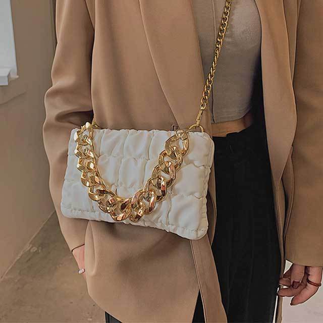 Thick Chain Portable Small Square Bag