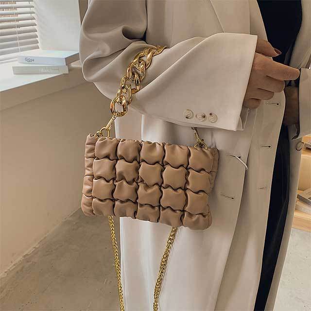 Thick Chain Portable Small Square Bag