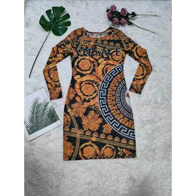 Printed Mesh Bodycon Dress