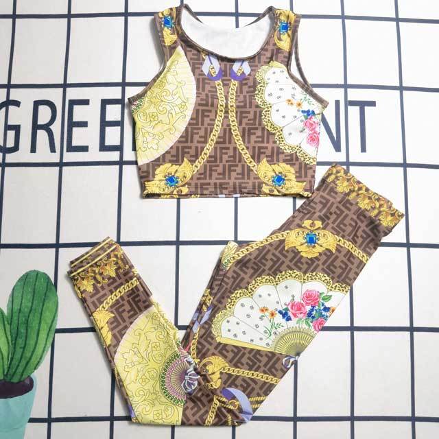 Printed Fashion Skinny Jogging Suit