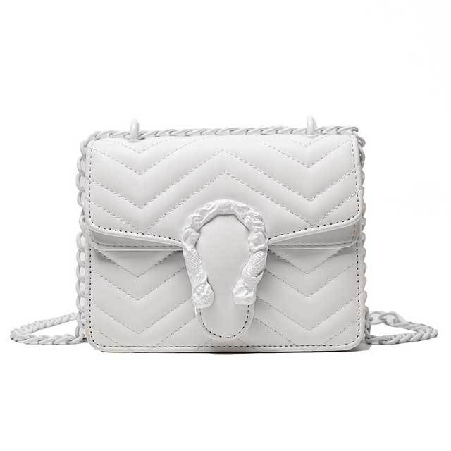 Classic Style Candy Color Chains Shoulder Bag