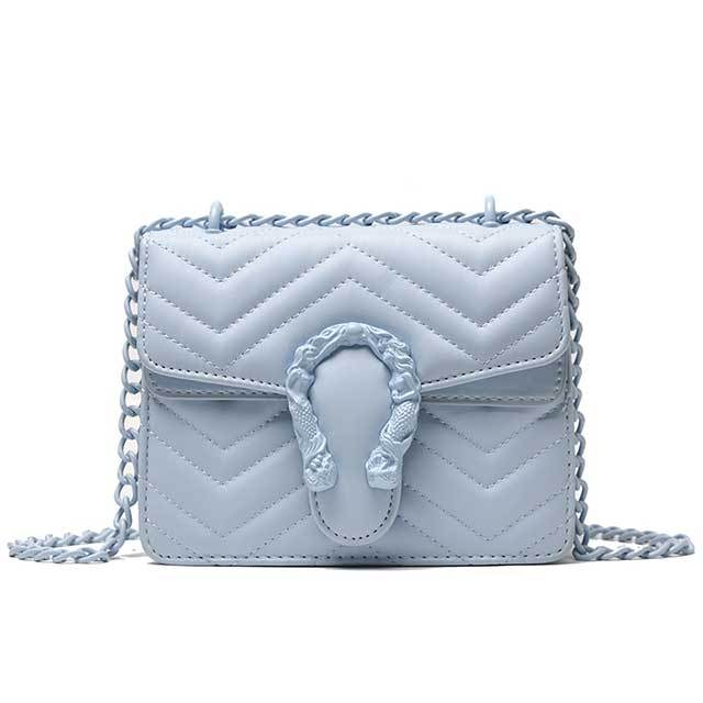 Classic Style Candy Color Chains Shoulder Bag