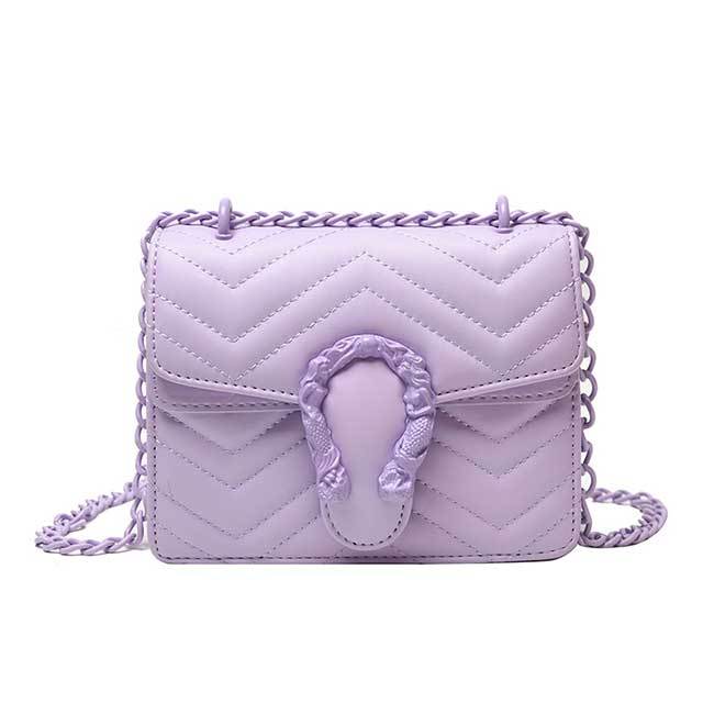Classic Style Candy Color Chains Shoulder Bag