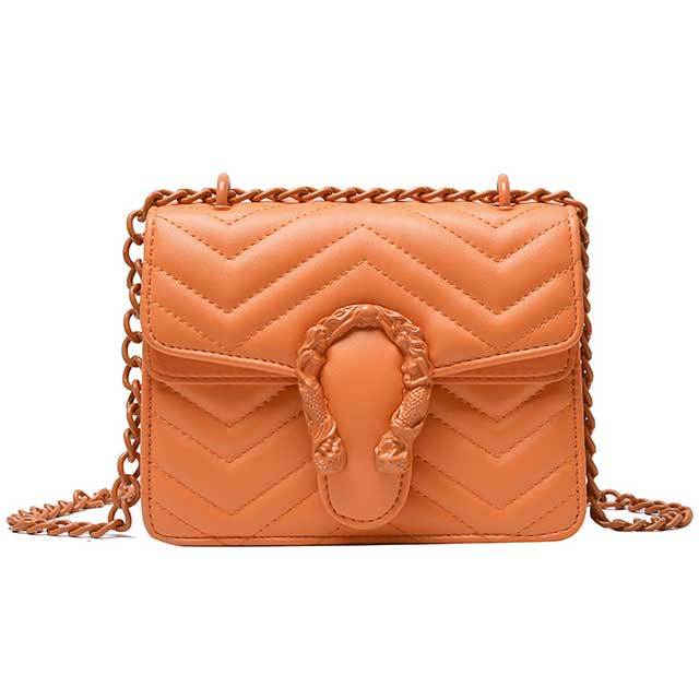 Classic Style Candy Color Chains Shoulder Bag