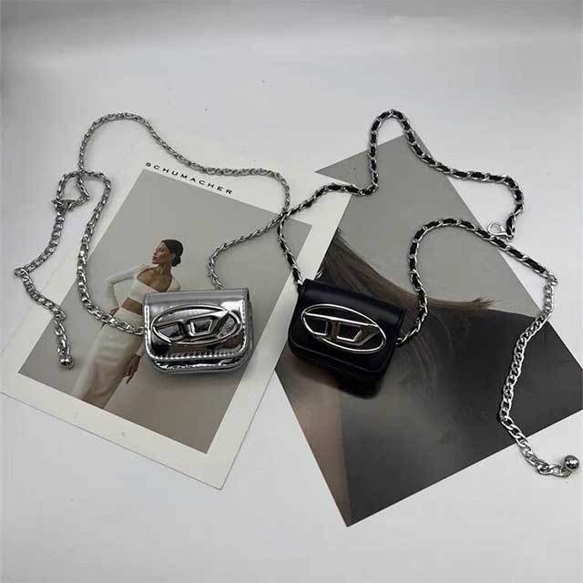 Metal Waist Chain Women Mini Belt Bag