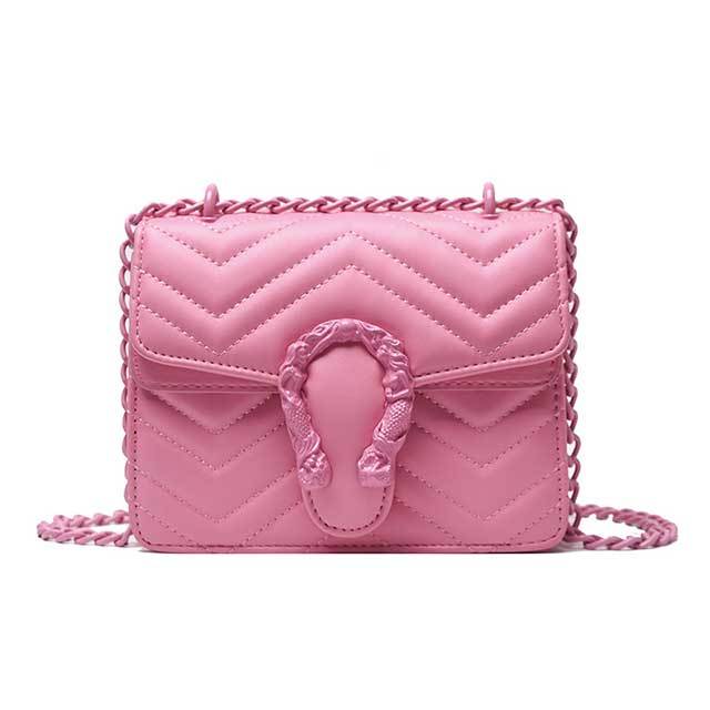 Classic Style Candy Color Chains Shoulder Bag