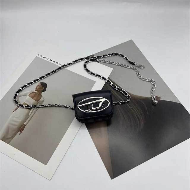 Metal Waist Chain Women Mini Belt Bag