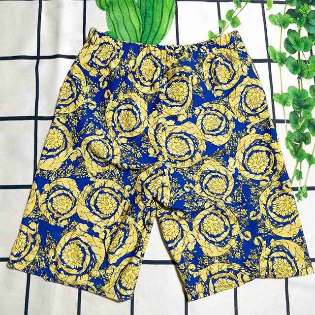 Golden Printed Elastic Waist Men's Bathing Shorts