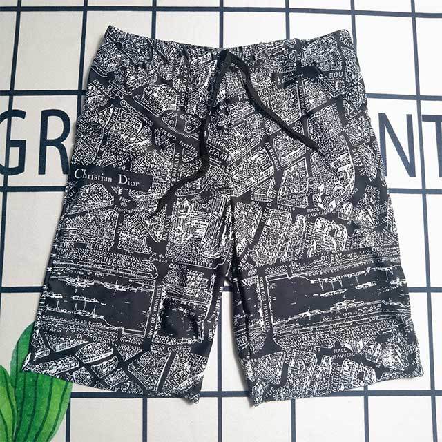 Adjustable Waist Printed Beachwear Shorts