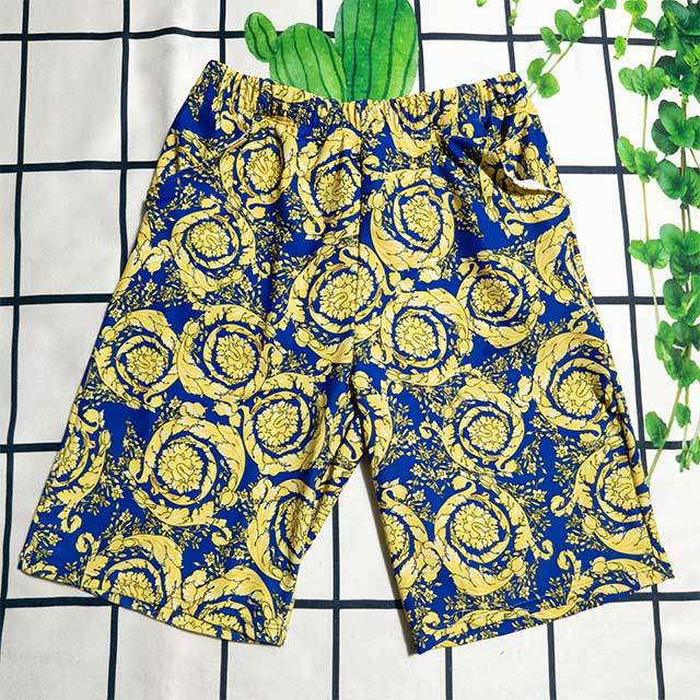 Golden Printed Elastic Waist Men's Bathing Shorts