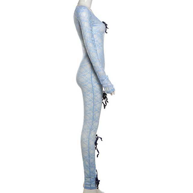 Lace Jacquard Jumpsuit