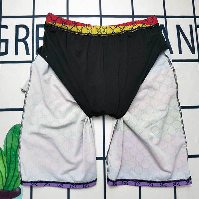 Color Block Printed Men's Beachwear Shorts